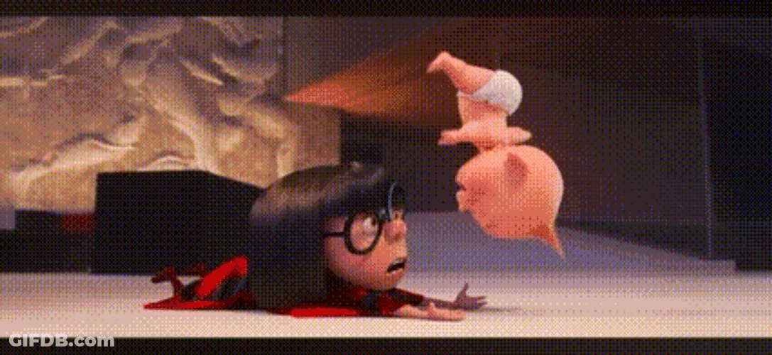 Edna Mode Catching Jack Jack GIF