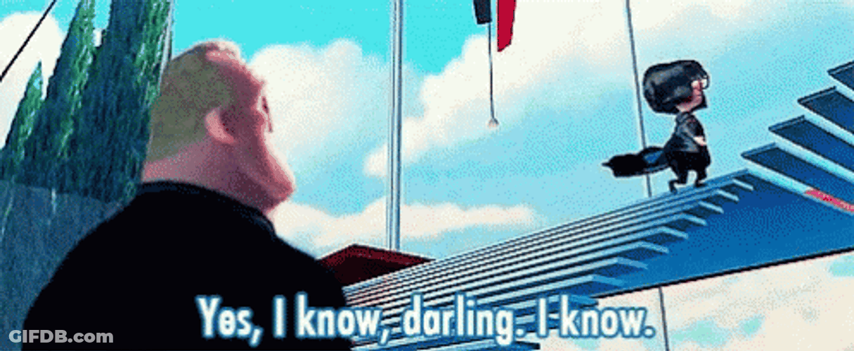 Edna Mode I Know Bob Parr GIF