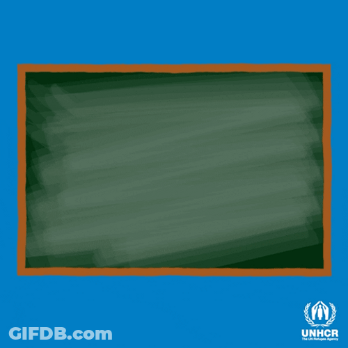 Education Refugees Right Chalkboard Animation GIF
