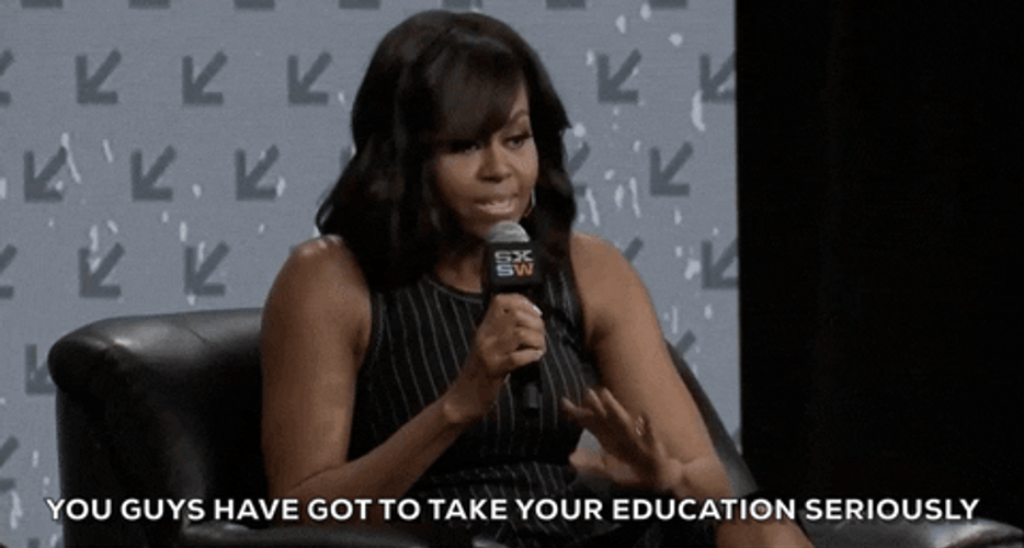 Education Take It Seriously Michelle Obama GIF