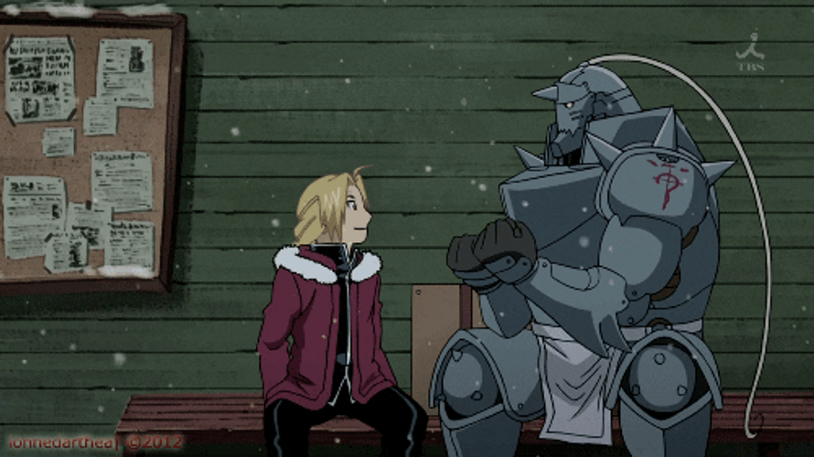 Edward Elric Alphonse Snow GIF