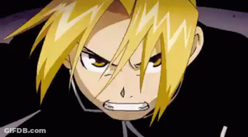 Edward Elric Angry Face Full Metal Alchemist GIF