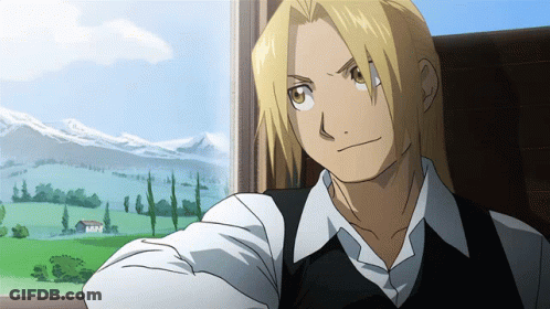Edward Elric Eating Sandwich Saying Huh Uh GIF