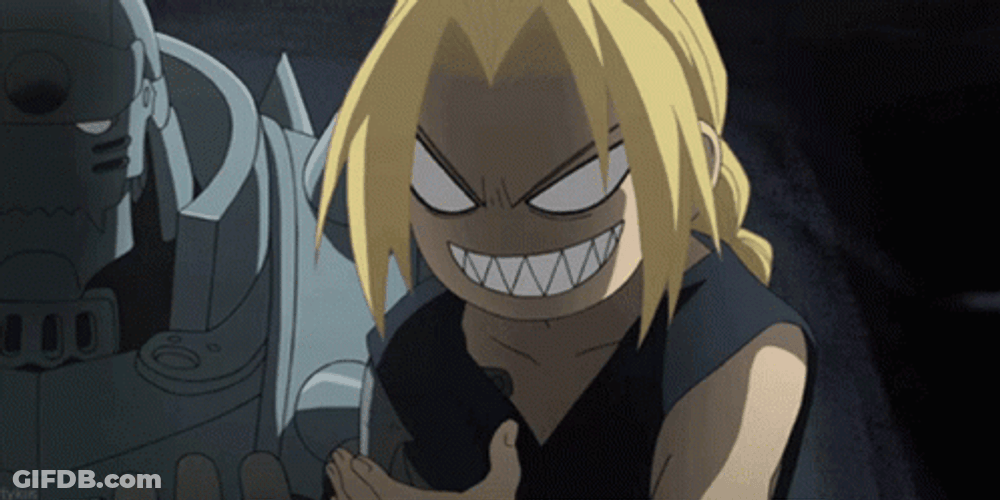 Edward Elric Evil Grin Yes GIF