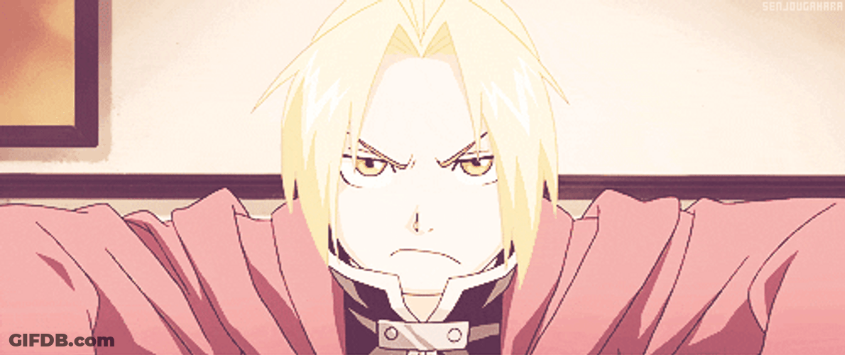 Edward Elric Fulllmetal Annoyed GIF