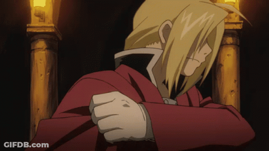 Edward Elric Fullmetal Cape Reveal GIF