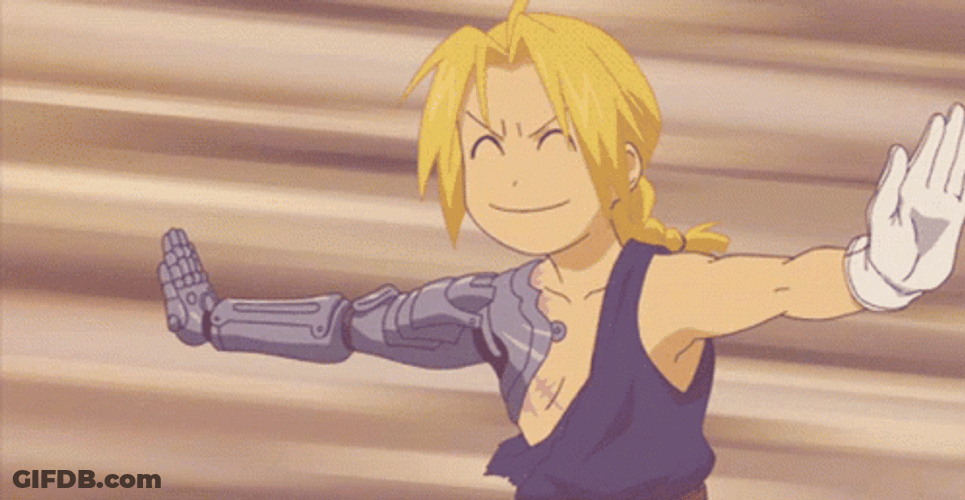 Edward Elric Fullmetal Happy Powers GIF