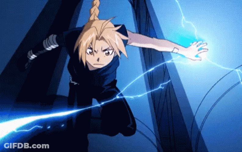Edward Elric Fullmetal Lightning Sword GIF