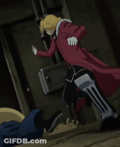 Edward Elric Fullmetal Punch GIF