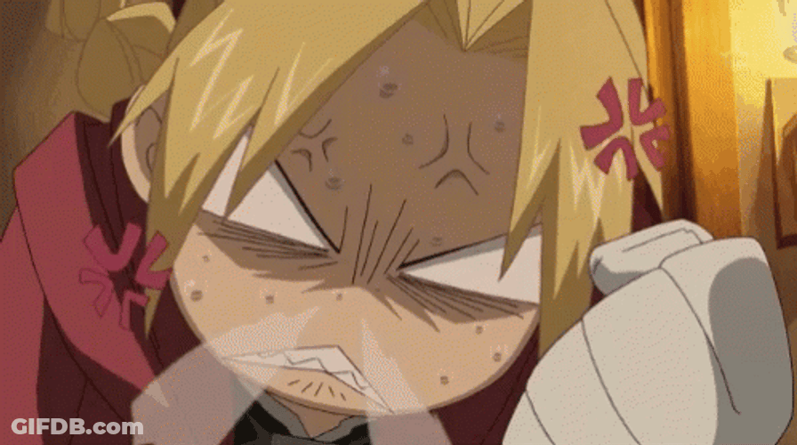 Edward Elric Fullmetal Rage Angry GIF