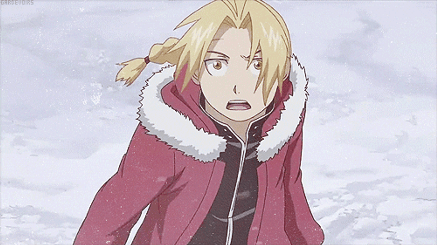 Edward Elric Fullmetal Shocked GIF