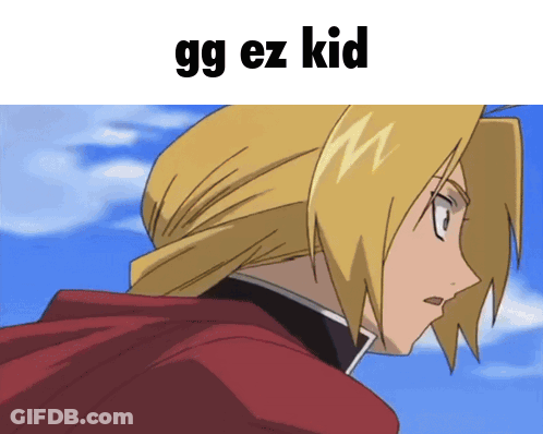 Edward Elric Saying GG EZ Kid GIF