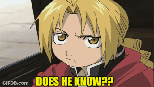 Edward Fullmetal Alchemist Does He Know GIF