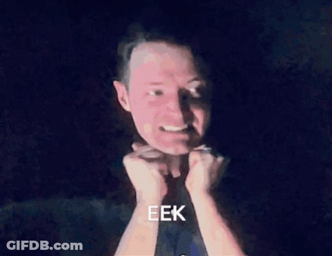 Eek Reaction Adam Berry GIF