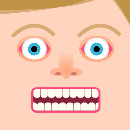 Eerie Giant Blinking Guy Fake Smile GIF
