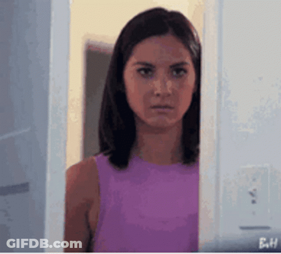 Eerie Olivia Munn Slamming Door GIF