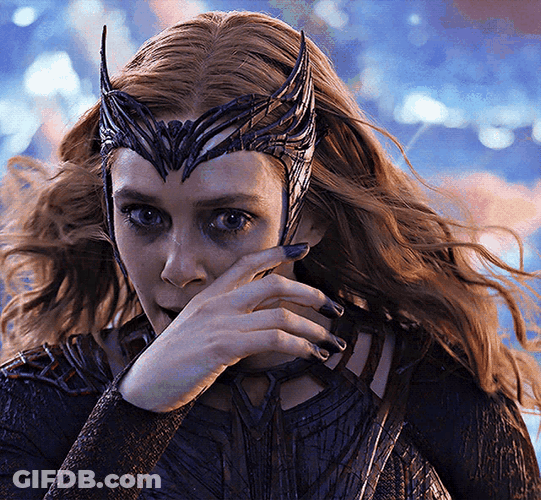 Eerie Scarlet Witch Staring GIF