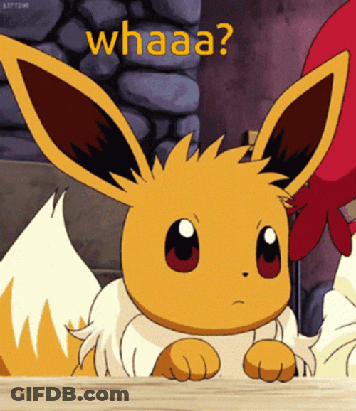 Eevee Asks What Evolutions GIF