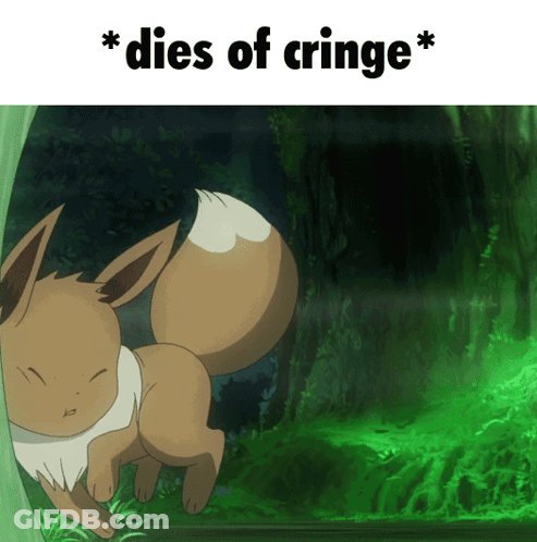 Eevee Dies Of Cringe GIF