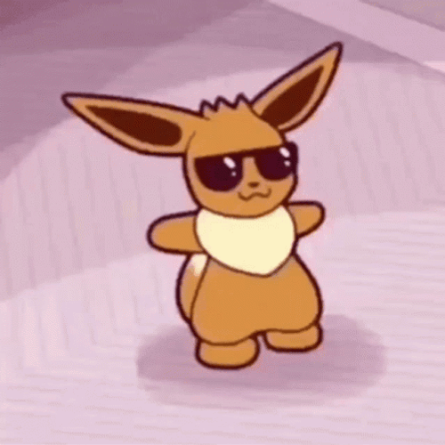 Eevee Evolutions Break Dancing GIF