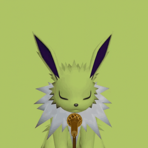 Eevee Evolutions Jolteon Singing GIF