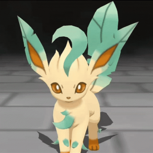 Eevee Evolutions Leafeon Happy Jump GIF