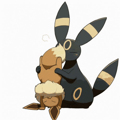 Eevee Evolutions Tail Spank Umbreon GIF