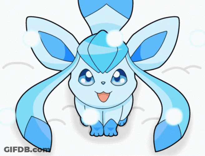 Eevee Glaceon Evolutions GIF