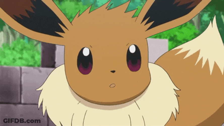 Eevee Pokemon Amazed Eyes Wow Reaction GIF