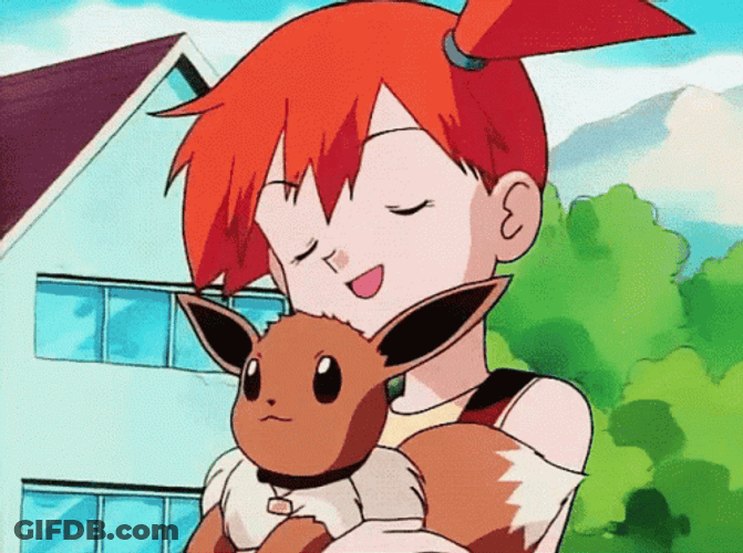 Eevee Pokemon Anime Misty Carry Walking GIF