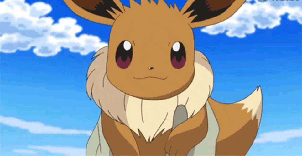 Eevee Pokemon Happy Smile Nod Reaction GIF