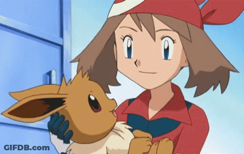 Eevee Pokemon May Cuddle Friends GIF