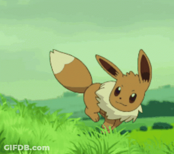 Eevee Pokemon Running Cute Bump GIF