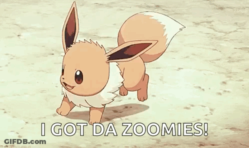 Eevee Walking With I Got Da Zoomies GIF