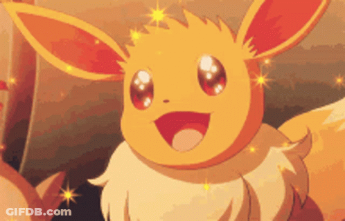 Eevee With Sparks From Eyes GIF