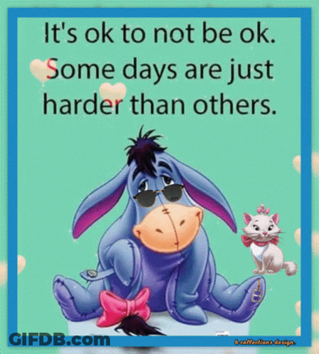 Eeyore And Marie Sitting Together GIF