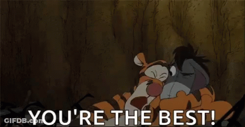 Eeyore And Tigger Hugging Saying You Re The Best GIF