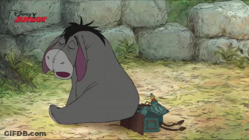Eeyore From Winnie The Pooh Beside Disney Junior House GIF