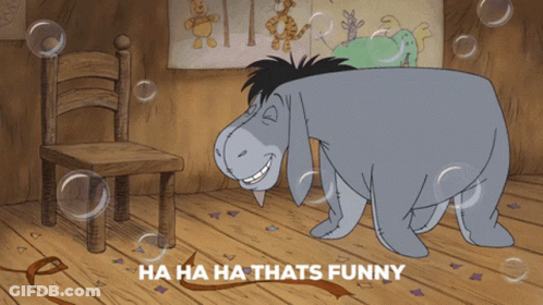 Eeyore From Winnie The Pooh Laughing GIF