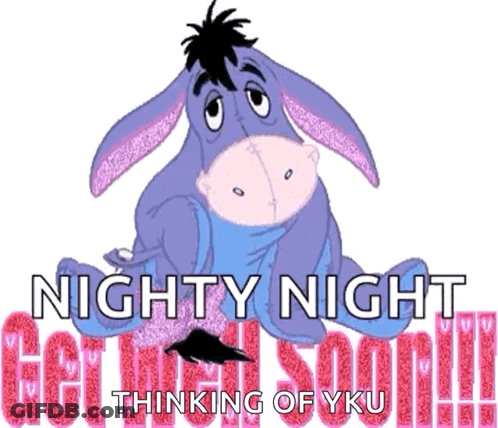 Eeyore From Winnie The Pooh Saying Nighty Night GIF