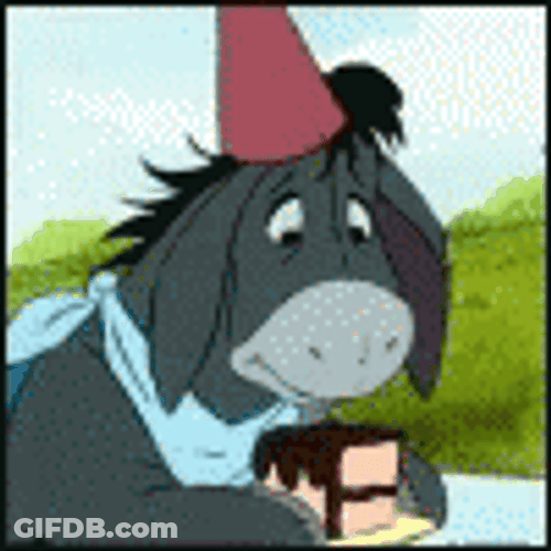 Eeyore Has A Cake GIF