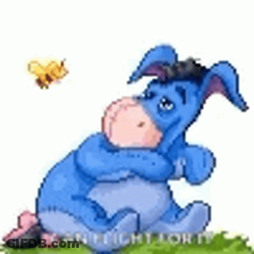 Eeyore Hugging Bee GIF