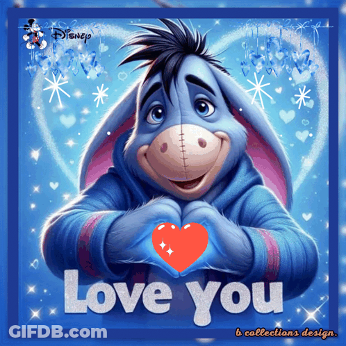 Eeyore Making Heart With Hands GIF