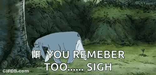 Eeyore Sighs Next To Tree GIF