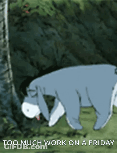 Eeyore Sleeping In Grass On Friday GIF