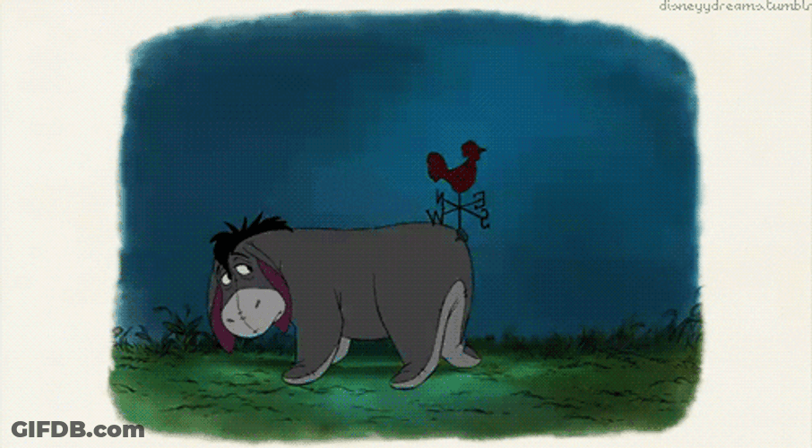 Eeyore Tail Hit By Lightning GIF