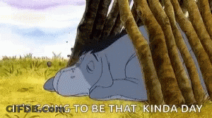 Eeyore With Butterfly On Head Have A Great Day GIF