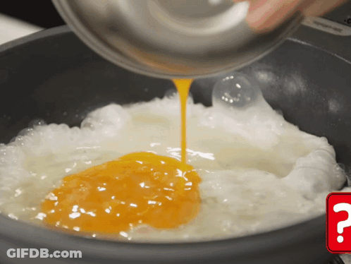 Egg Being Poured Into Pan GIF