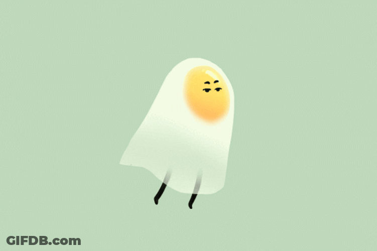 Egg Dog Flying In The Sky WIth Angry Face GIF