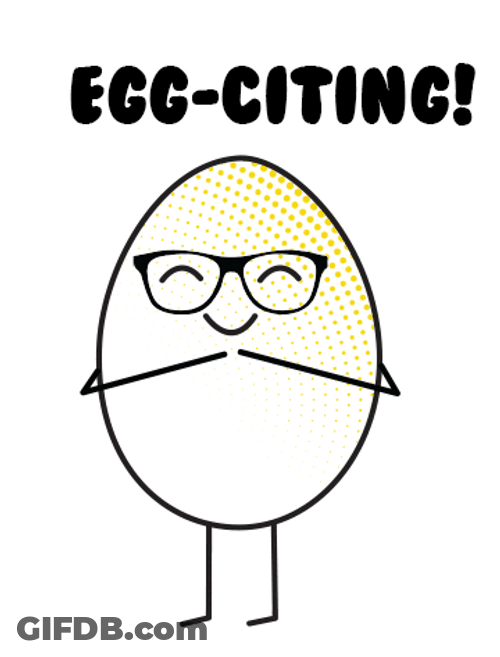 Egg Dog Raising Arms Is Egg Cited GIF
